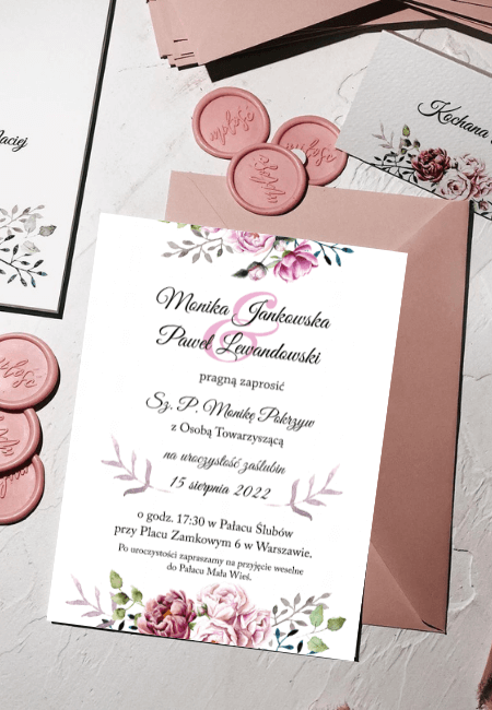 Zaproszenie na ślub Piwonia Design Your Wedding (1)