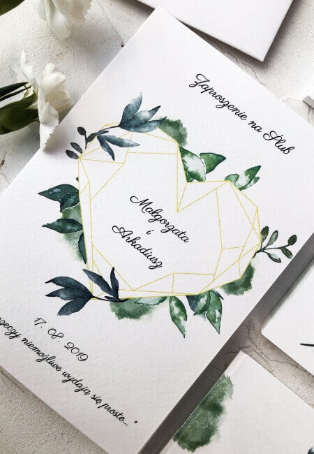 geometryczne serce _ design your wedding _ przód_