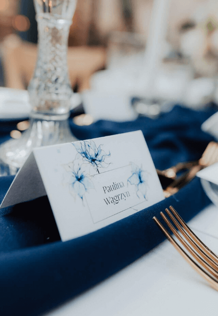 winietka ślubna classic blue design your wedding