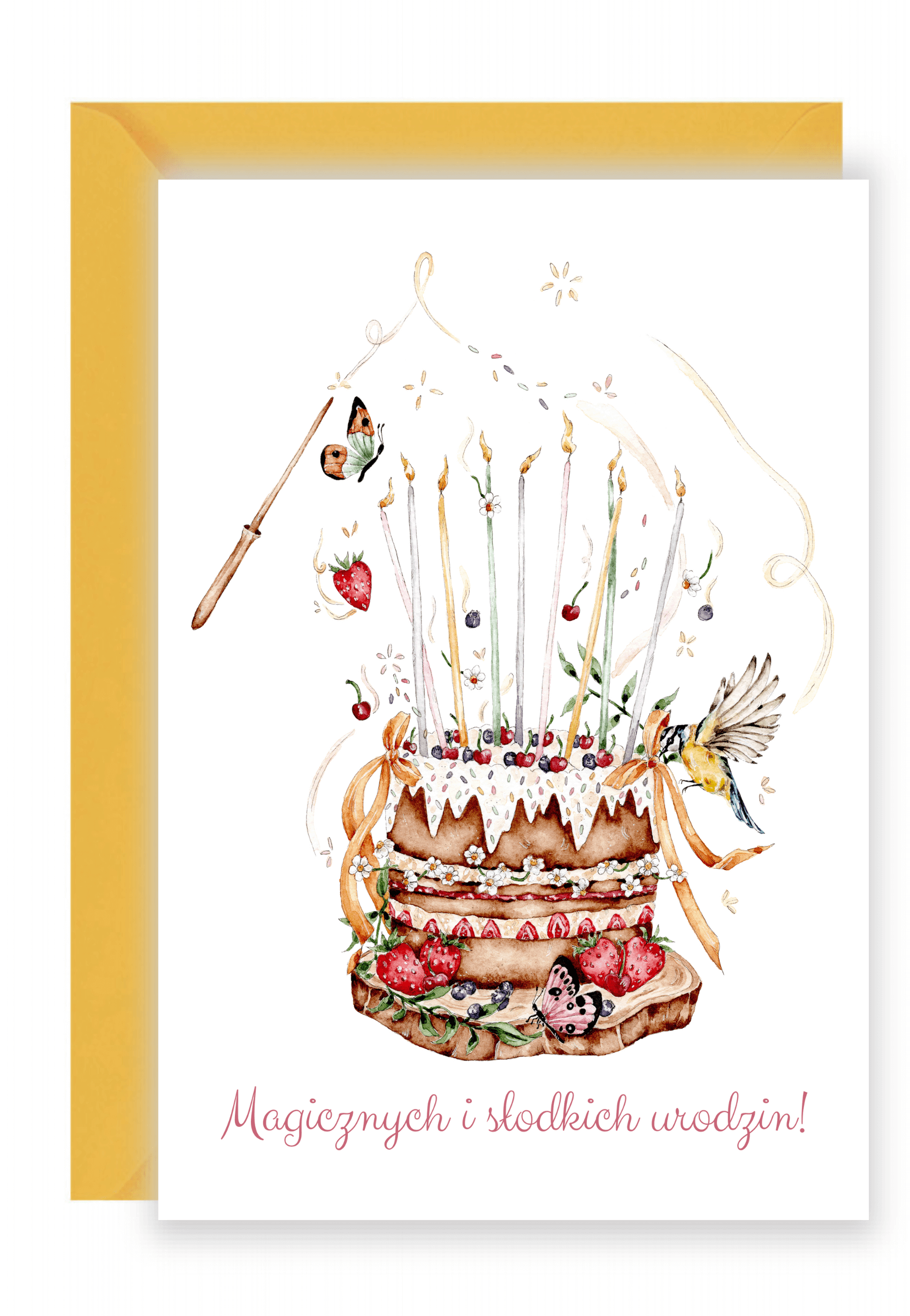 Kartka na urodziny Magiczny Tort Design Your Wedding