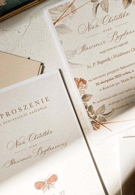 Zaproszenia ślubne Vintage Design Your Wedding